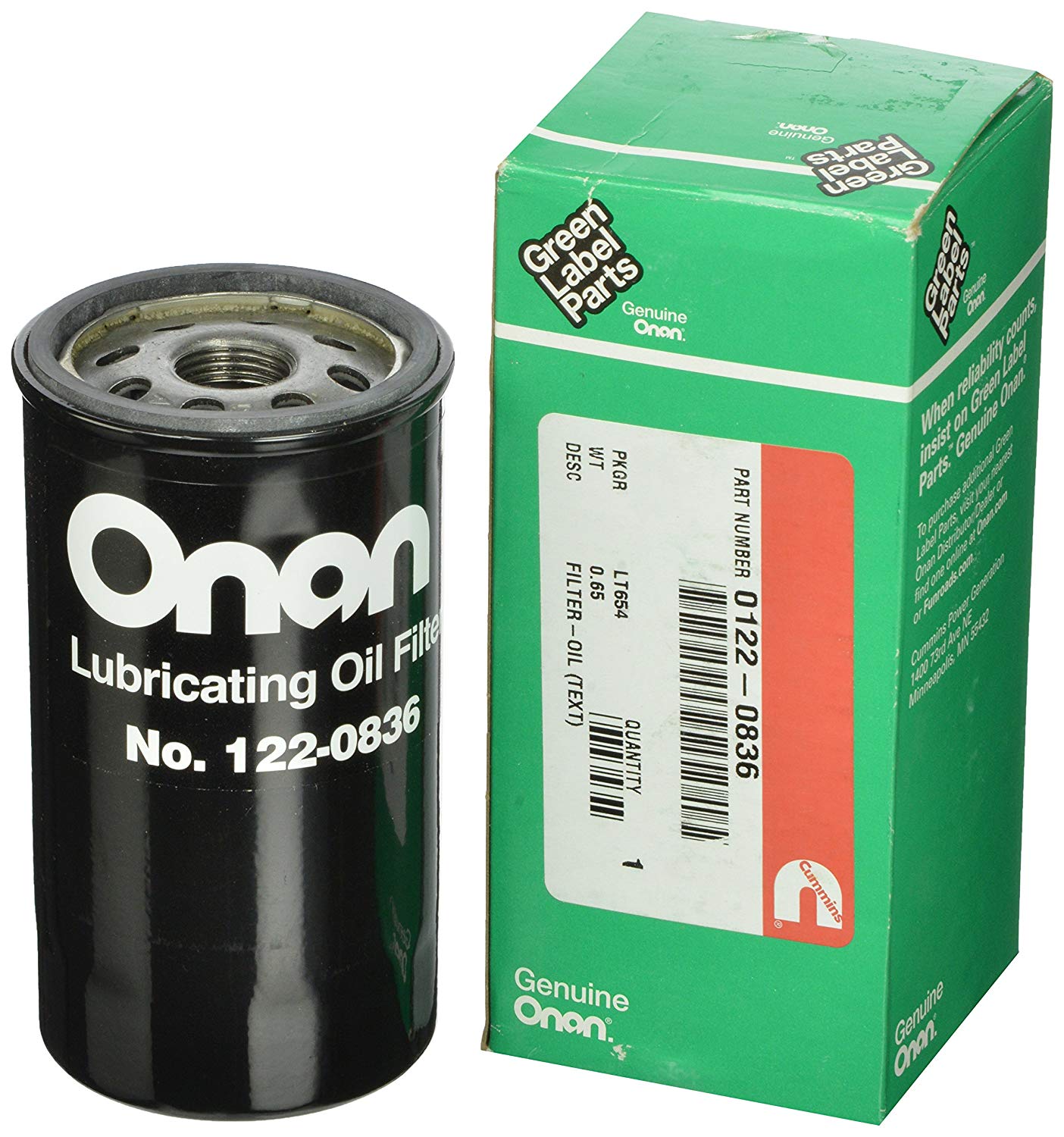 Cummins Onan 122-0836 Oil Filter