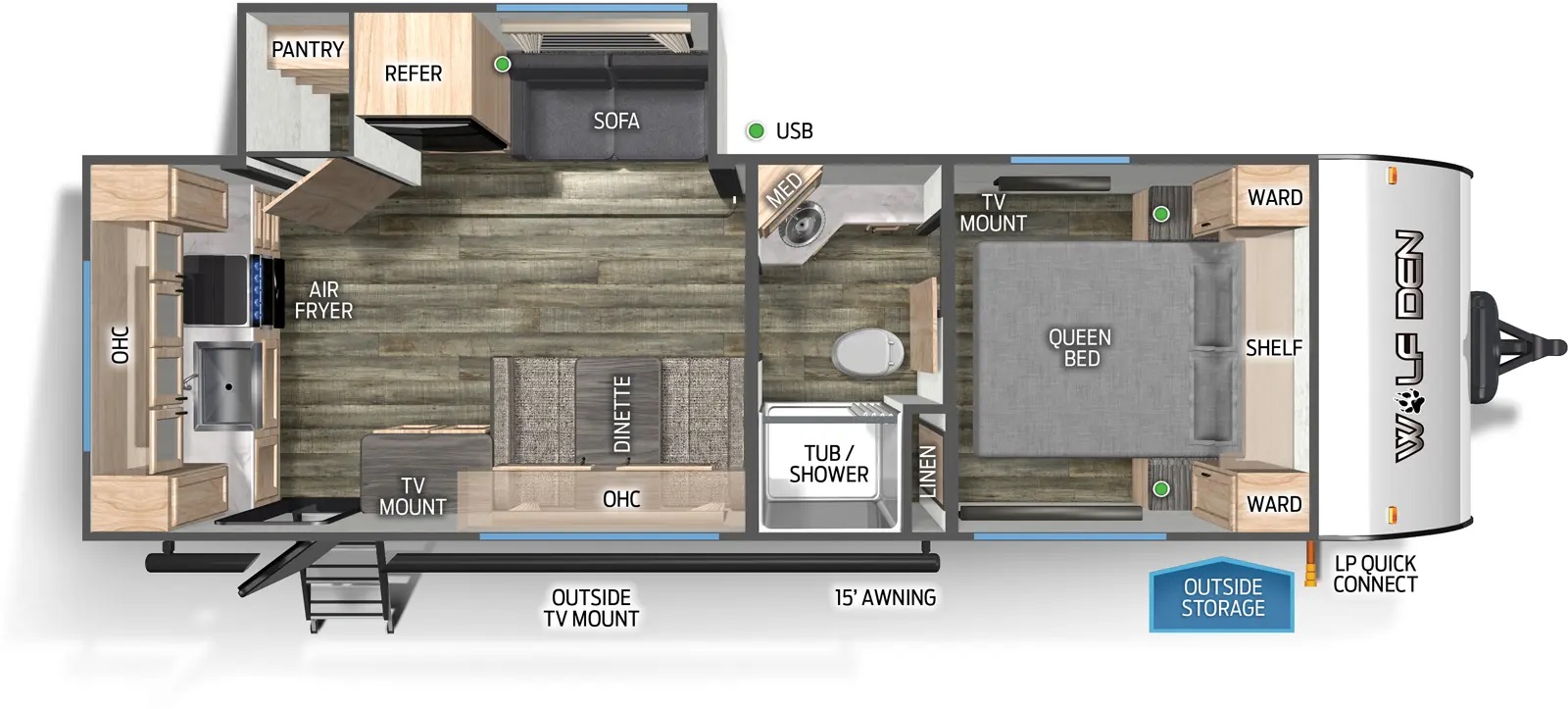 FOREST RIVER CHEROKEE WOLF DEN 323MB